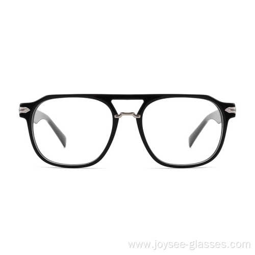 New Unisex All Face Shape Match Double Nose Bar Acetate Eyewear Frames Eyeglasses